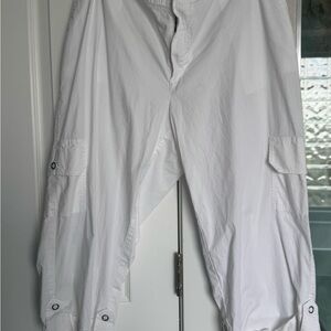 Chico's White Ankle Cargo Pants